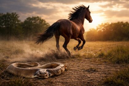 Úvaha o odvaze opustit staré návyky, svléci hadí kůži minulosti a vykročit do nové energie symbolizované koněm